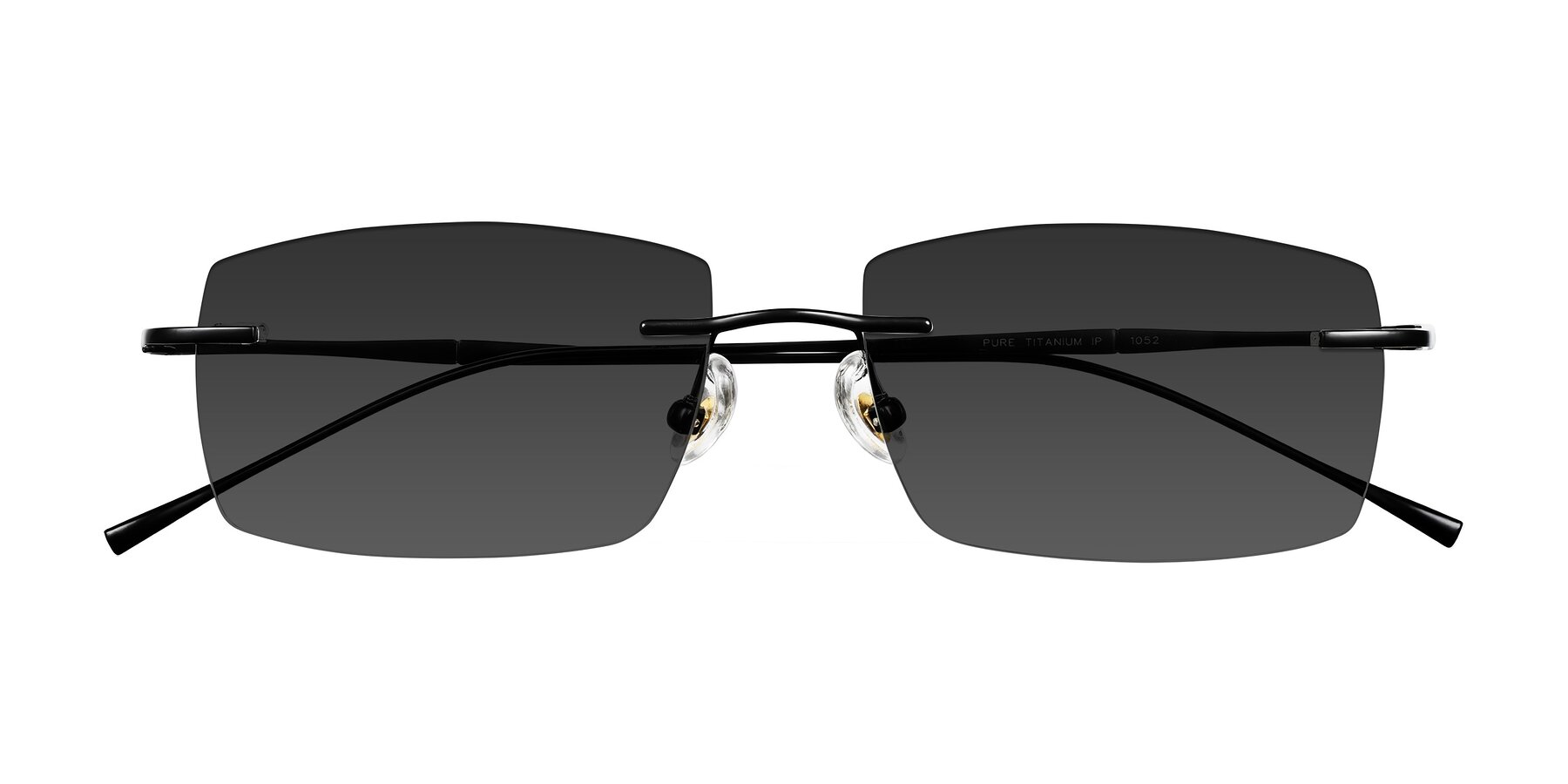 Folded Front of Cartman in Matte Black with Gray Tinted Lenses
