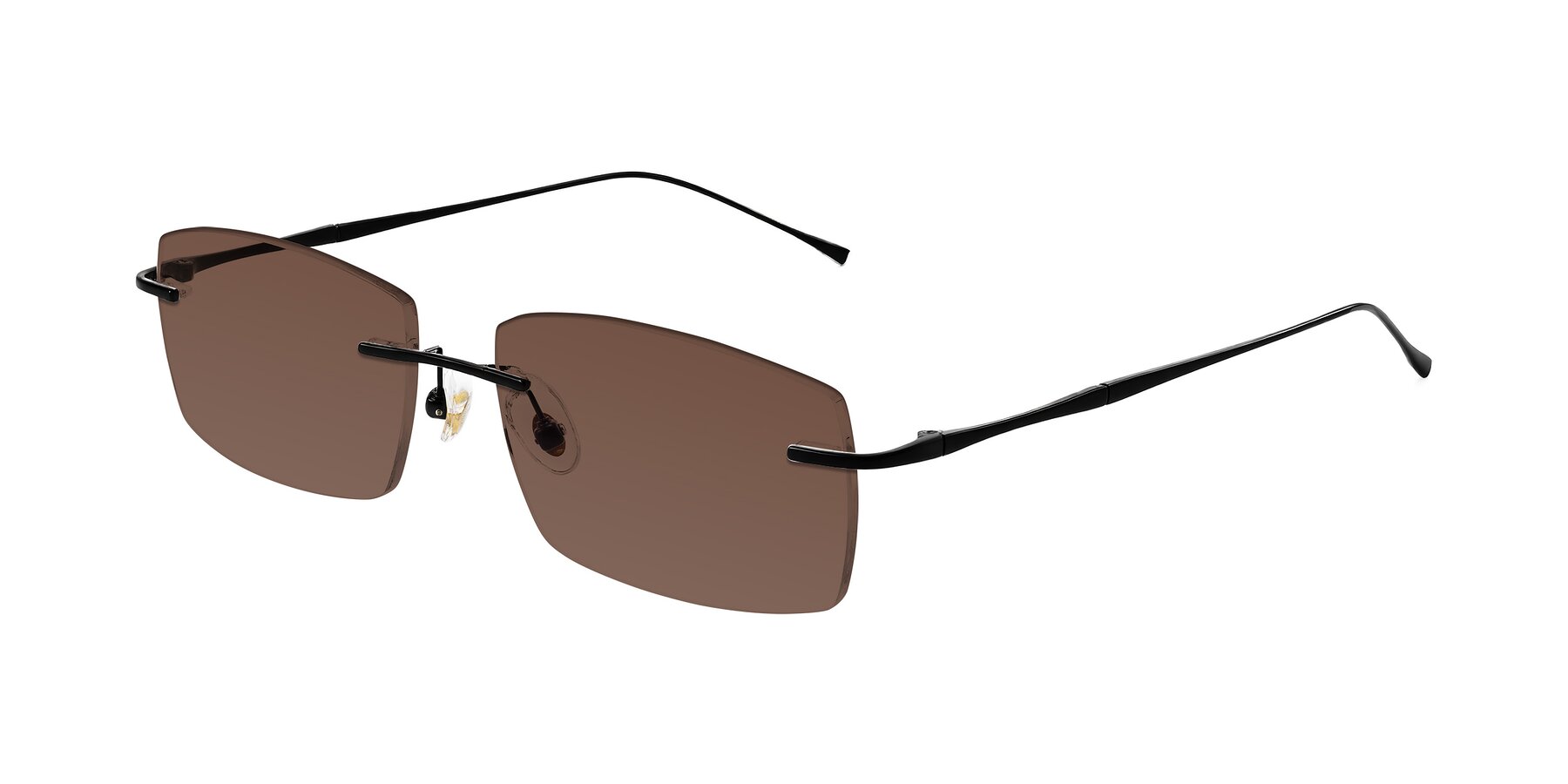 Angle of Cartman in Matte Black with Brown Tinted Lenses