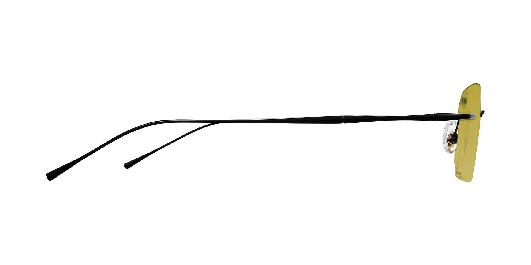 Side of Cartman in Matte Black with Champagne Tinted Lenses