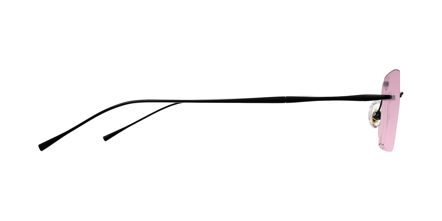 Side of Cartman in Matte Black with Light Wine Tinted Lenses