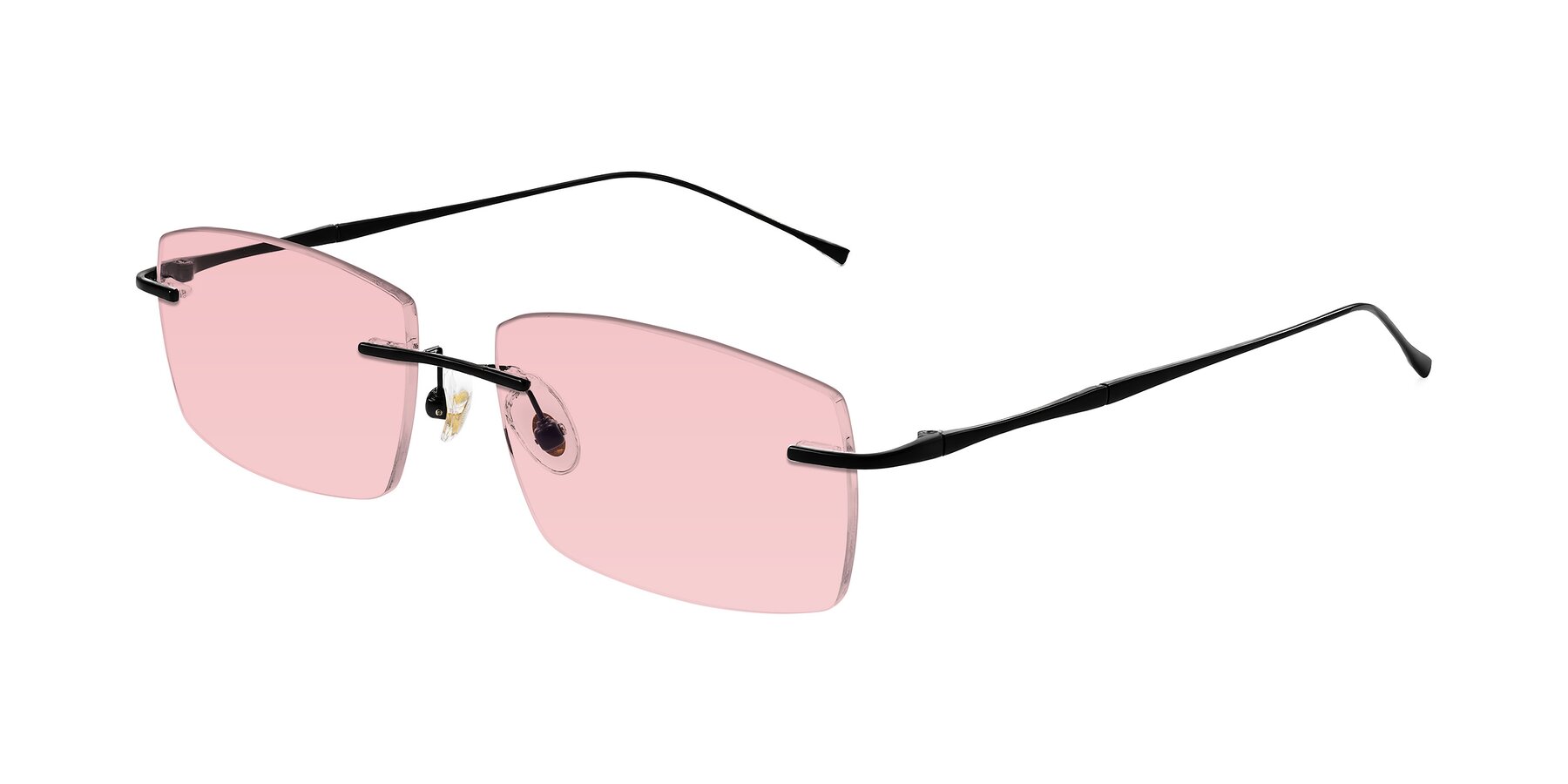 Angle of Cartman in Matte Black with Light Garnet Tinted Lenses