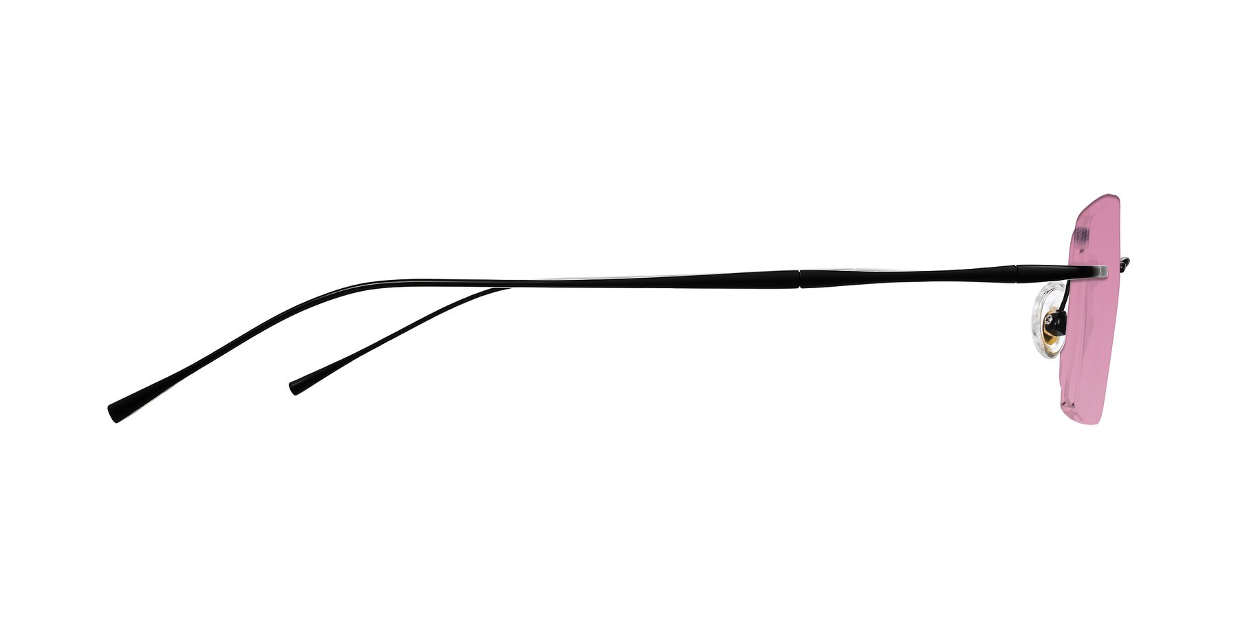 Side of Cartman in Matte Black with Medium Wine Tinted Lenses