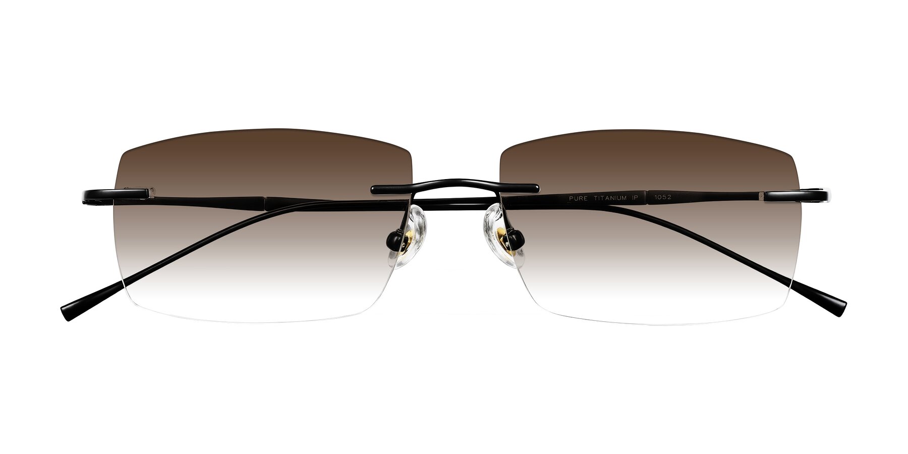 Folded Front of Cartman in Matte Black with Brown Gradient Lenses