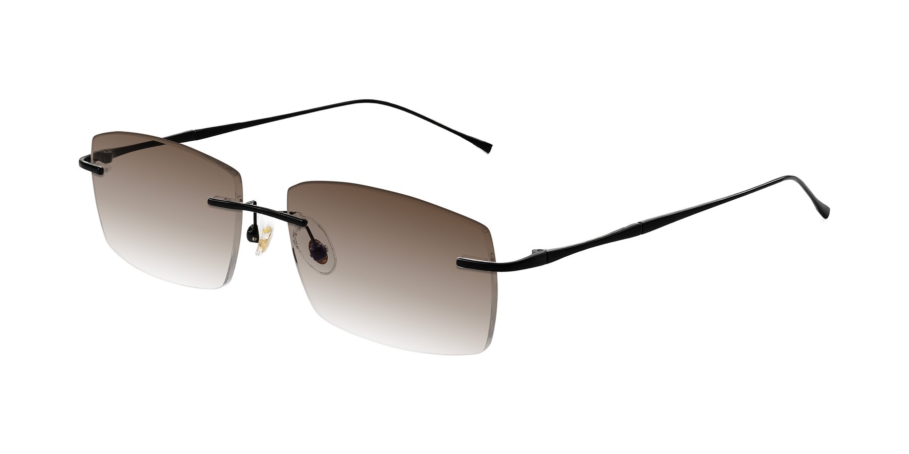 Angle of Cartman in Matte Black with Brown Gradient Lenses