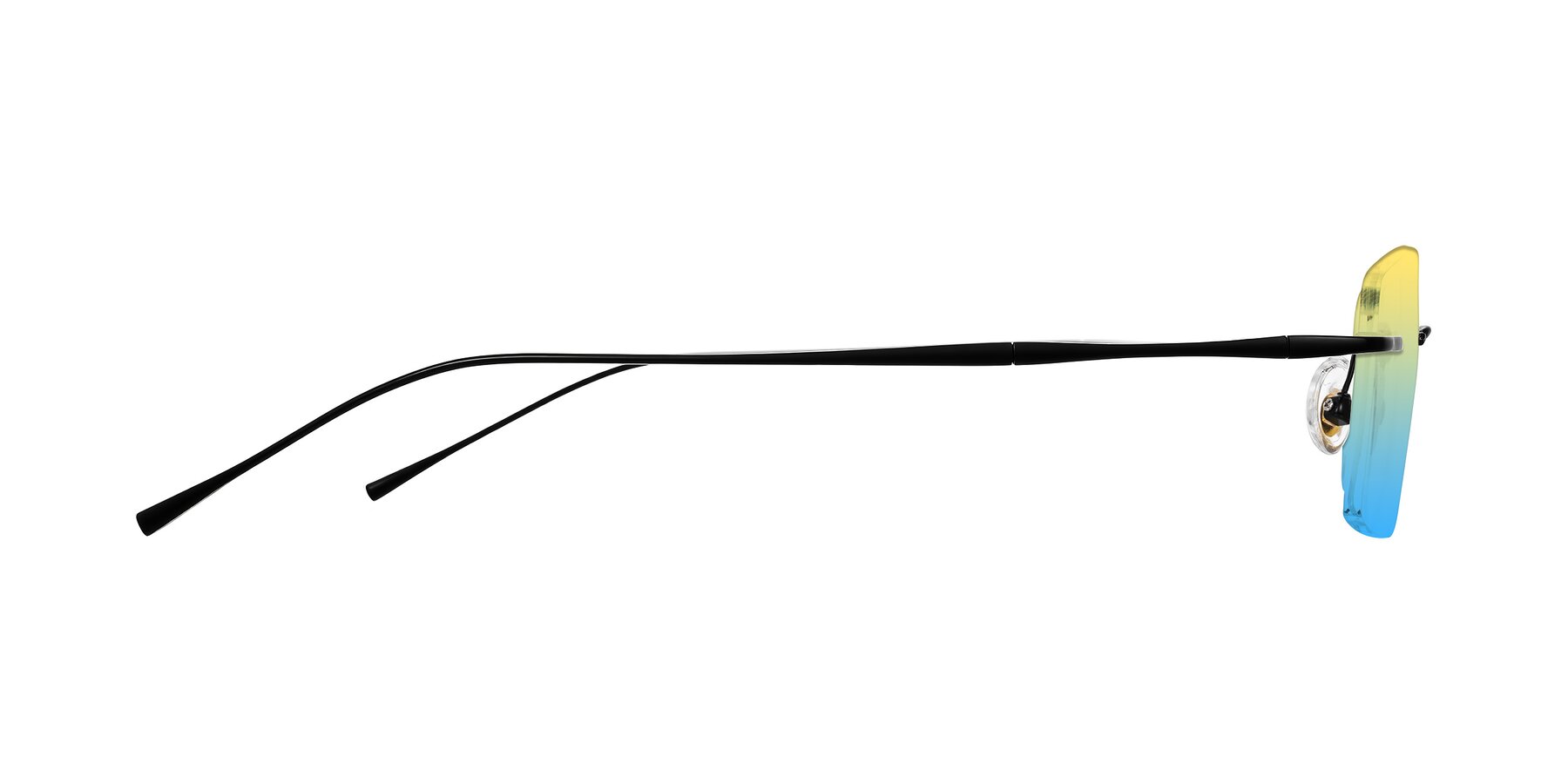 Side of Cartman in Matte Black with Yellow / Blue Gradient Lenses