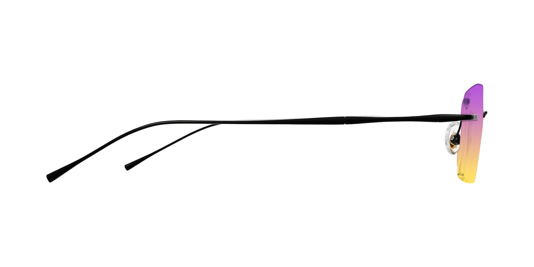 Side of Cartman in Matte Black with Purple / Yellow Gradient Lenses