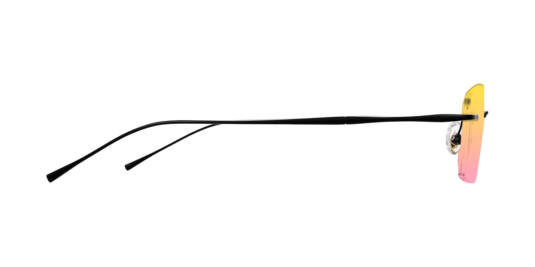 Side of Cartman in Matte Black with Yellow / Pink Gradient Lenses