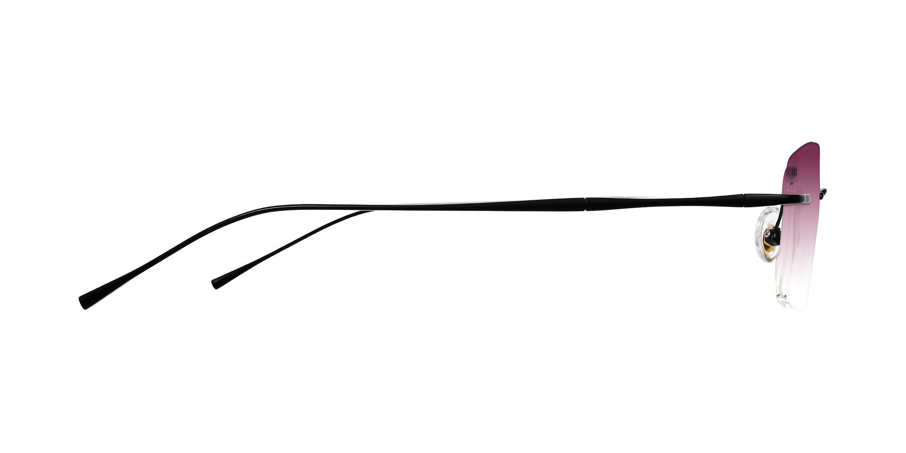 Side of Cartman in Matte Black with Wine Gradient Lenses