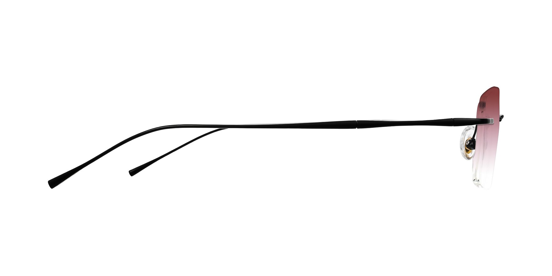 Side of Cartman in Matte Black with Garnet Gradient Lenses