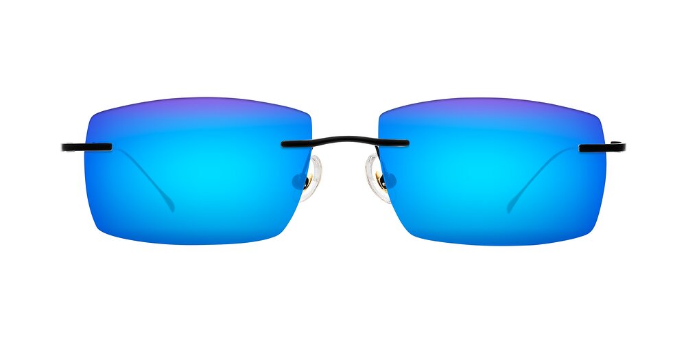 Cartman - Matte Black Flash Mirrored Sunglasses