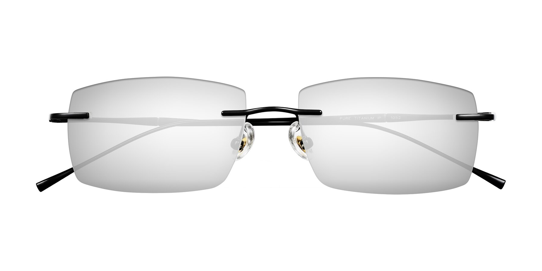 Folded Front of Cartman in Matte Black with Silver Mirrored Lenses