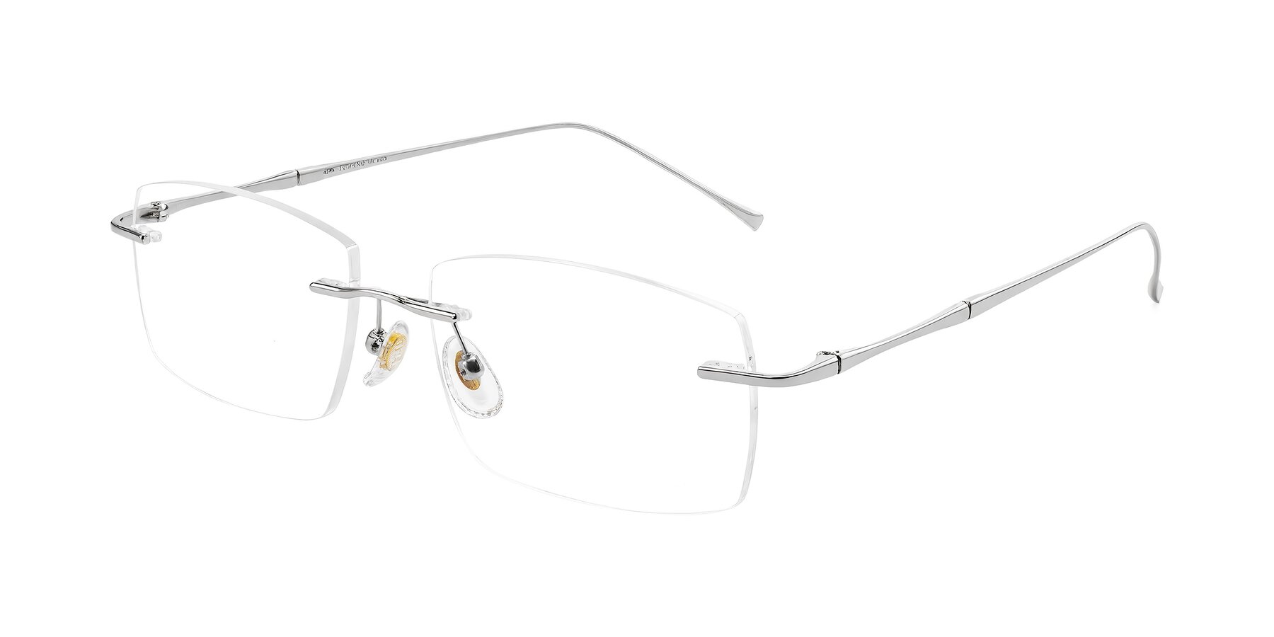 Angle of Cartman in Silver with Clear Eyeglass Lenses