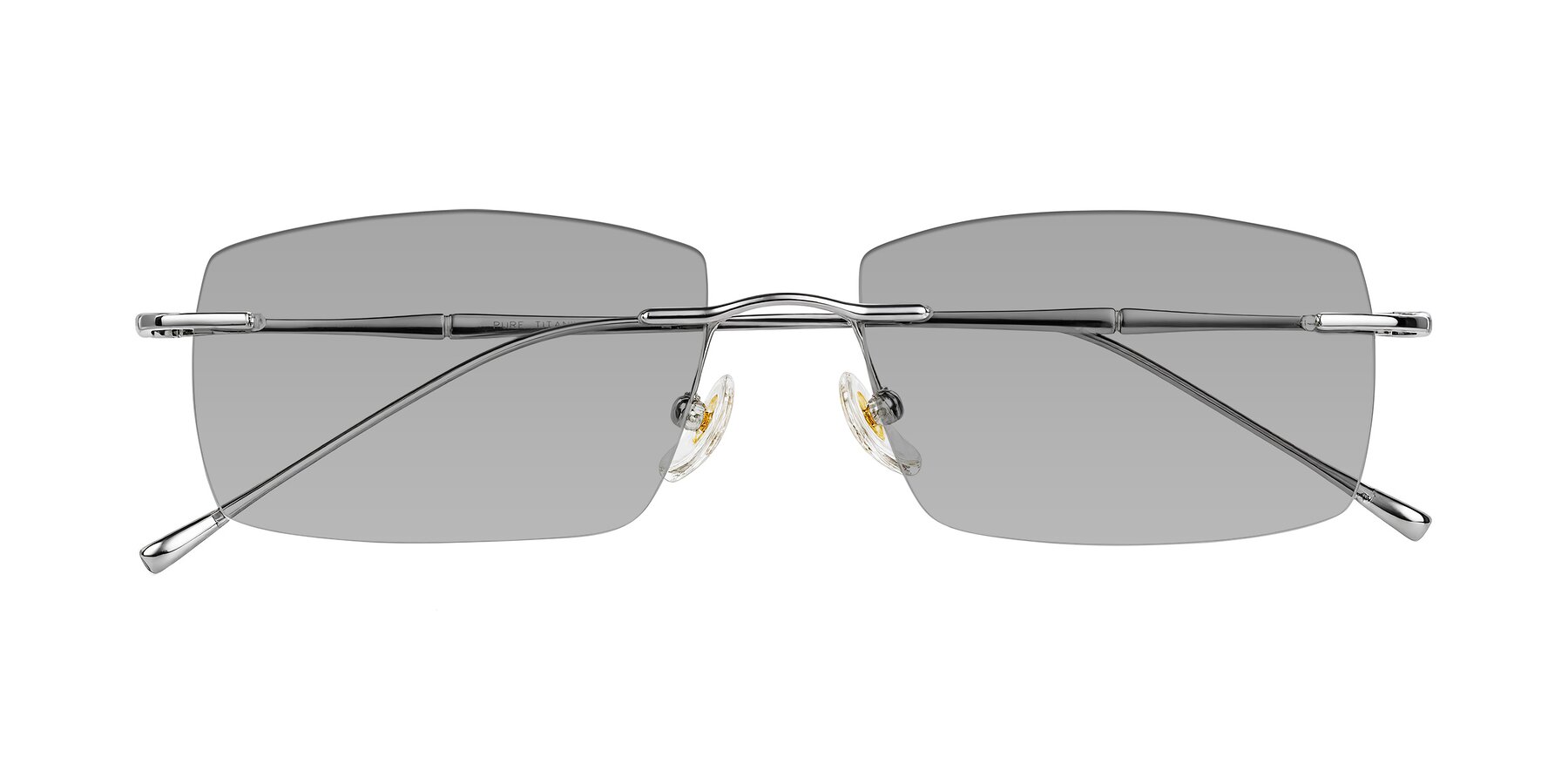 Folded Front of Cartman in Silver with Light Gray Tinted Lenses