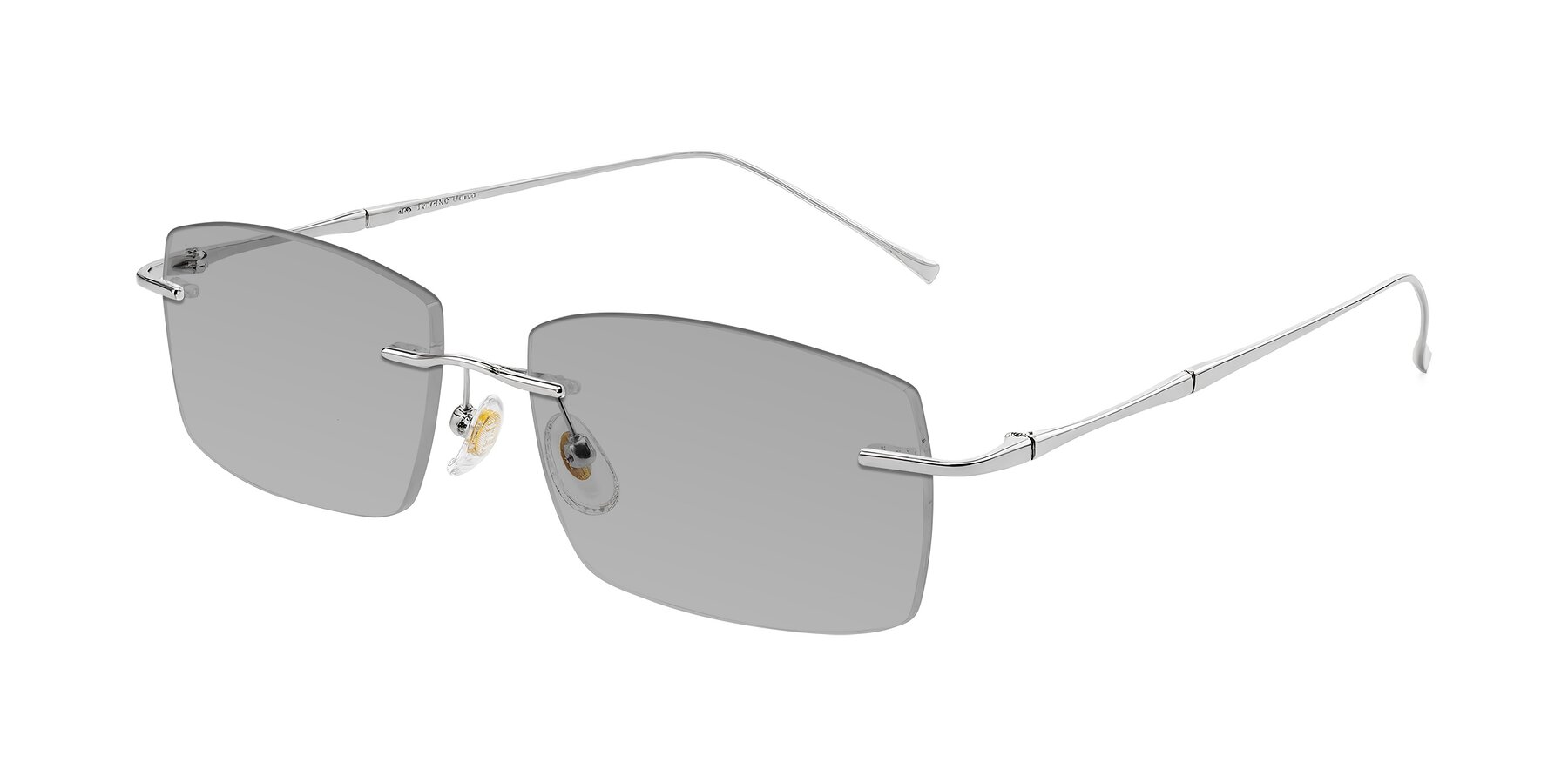 Angle of Cartman in Silver with Light Gray Tinted Lenses