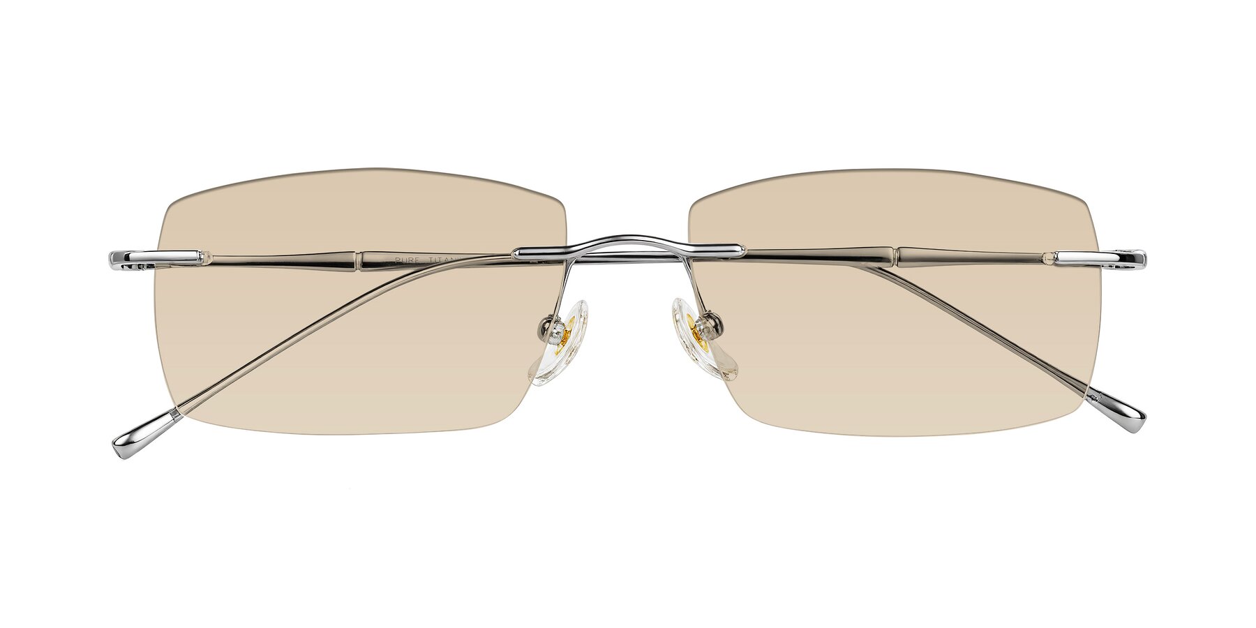Folded Front of Cartman in Silver with Light Brown Tinted Lenses