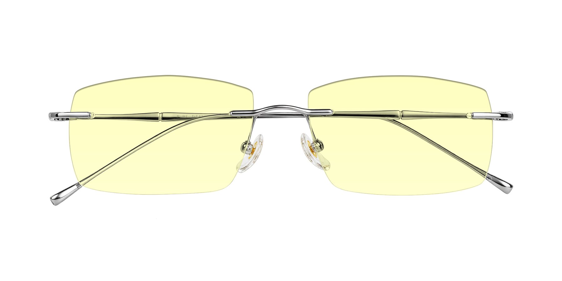 Folded Front of Cartman in Silver with Light Yellow Tinted Lenses