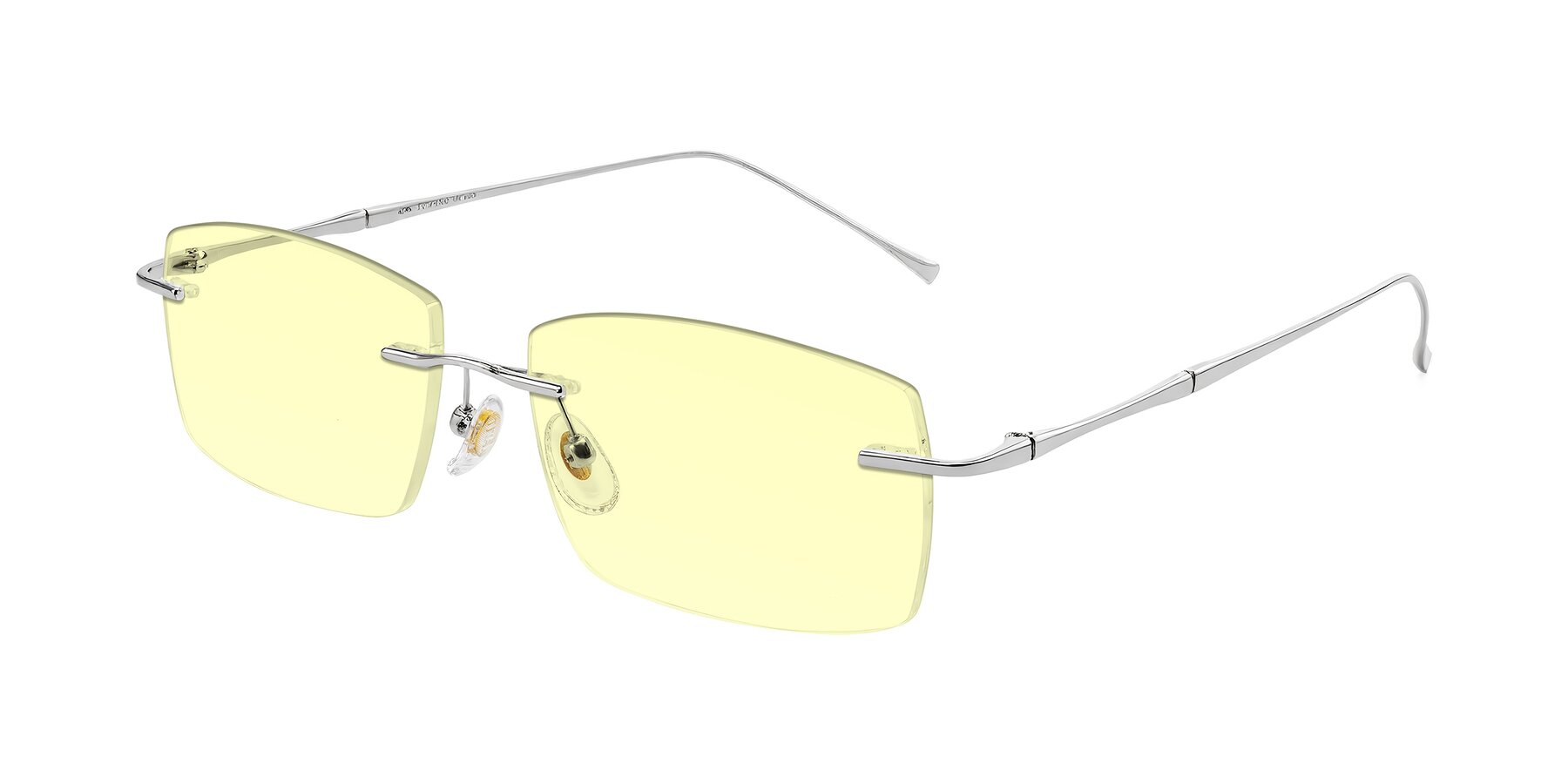 Angle of Cartman in Silver with Light Yellow Tinted Lenses