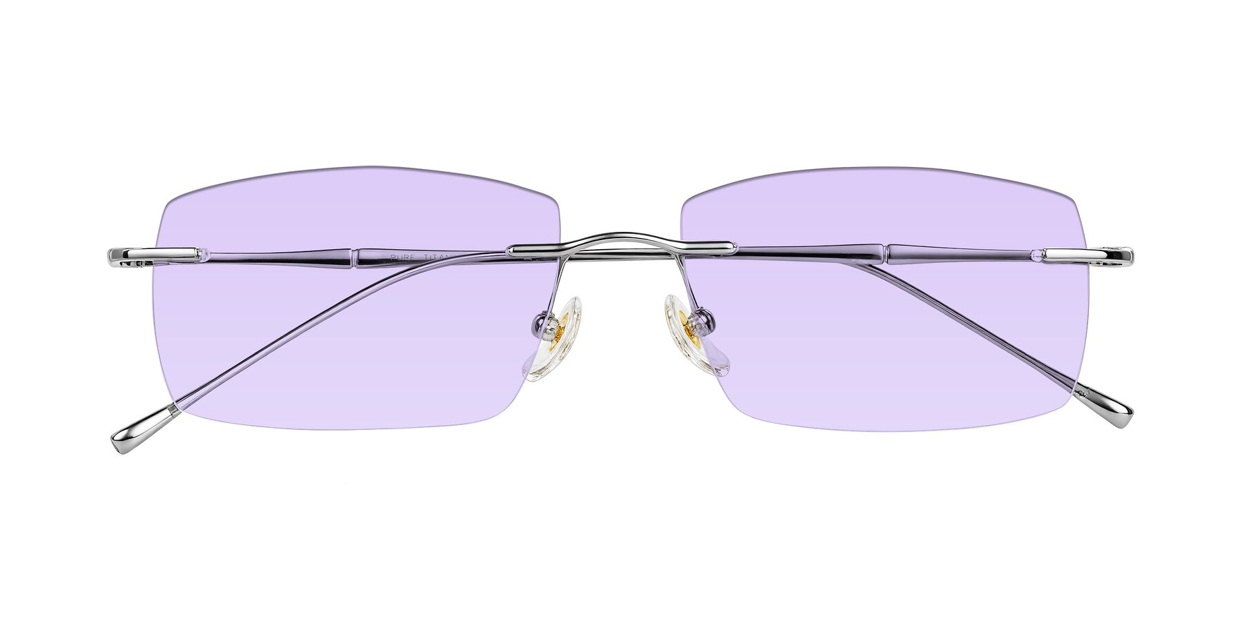 Folded Front of Cartman in Silver with Light Purple Tinted Lenses