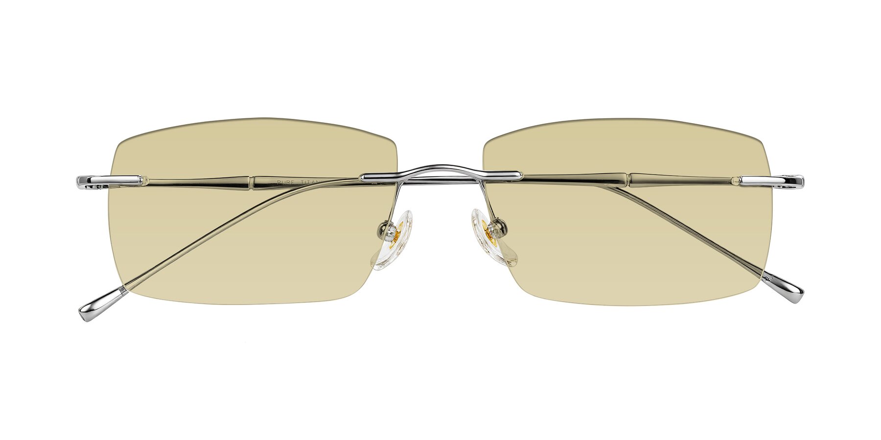 Folded Front of Cartman in Silver with Light Champagne Tinted Lenses