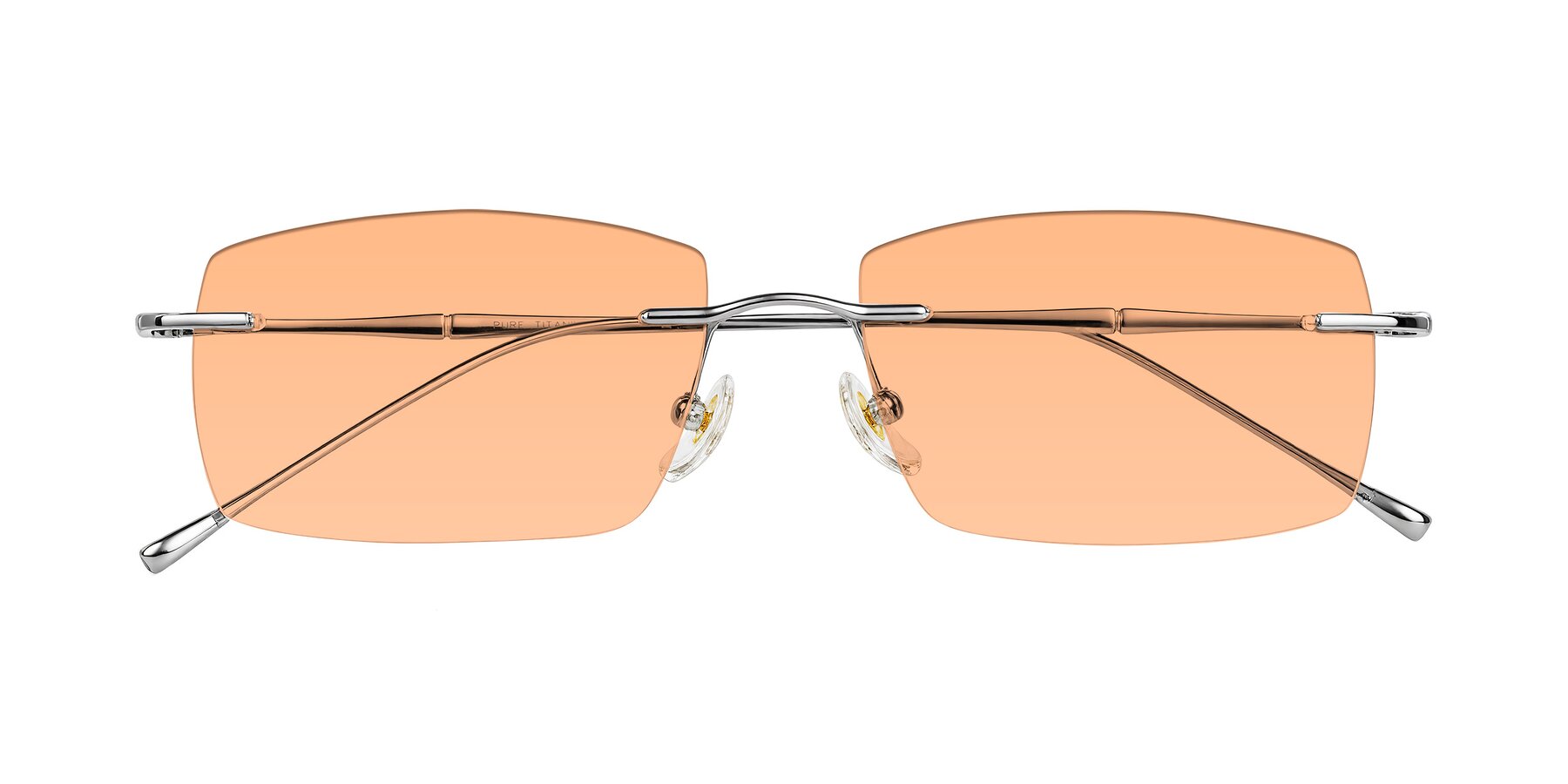Folded Front of Cartman in Silver with Light Orange Tinted Lenses
