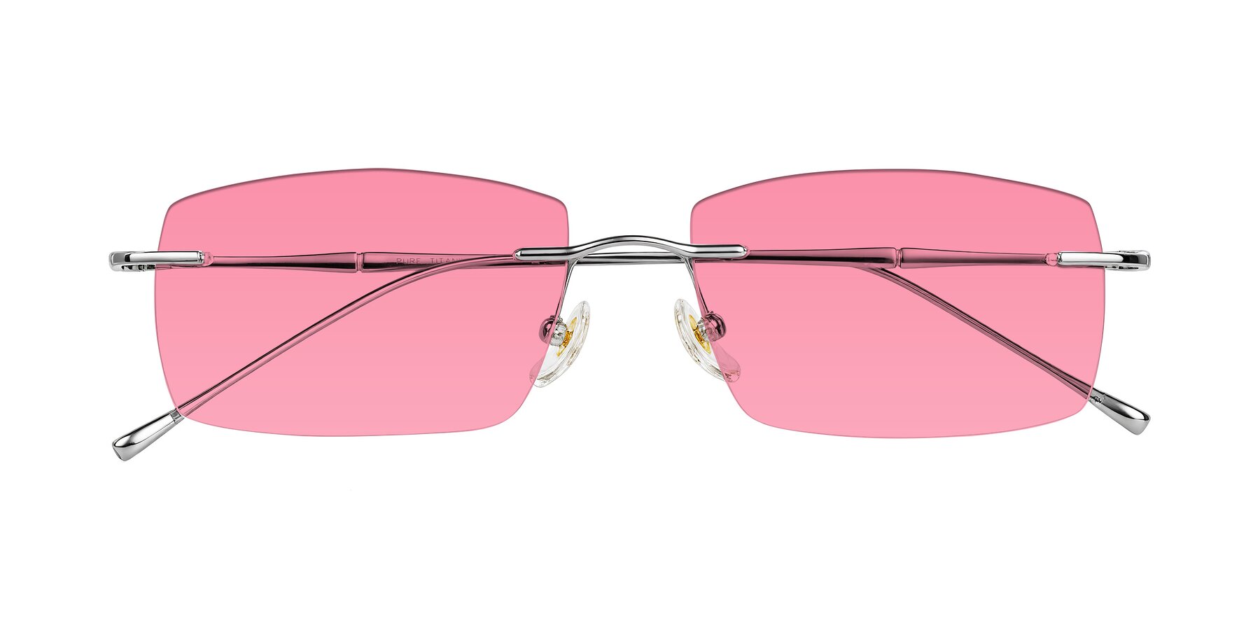 Folded Front of Cartman in Silver with Pink Tinted Lenses