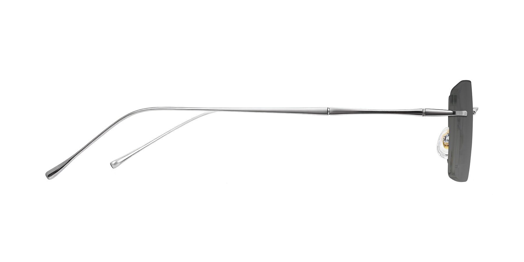 Side of Cartman in Silver with Medium Gray Tinted Lenses