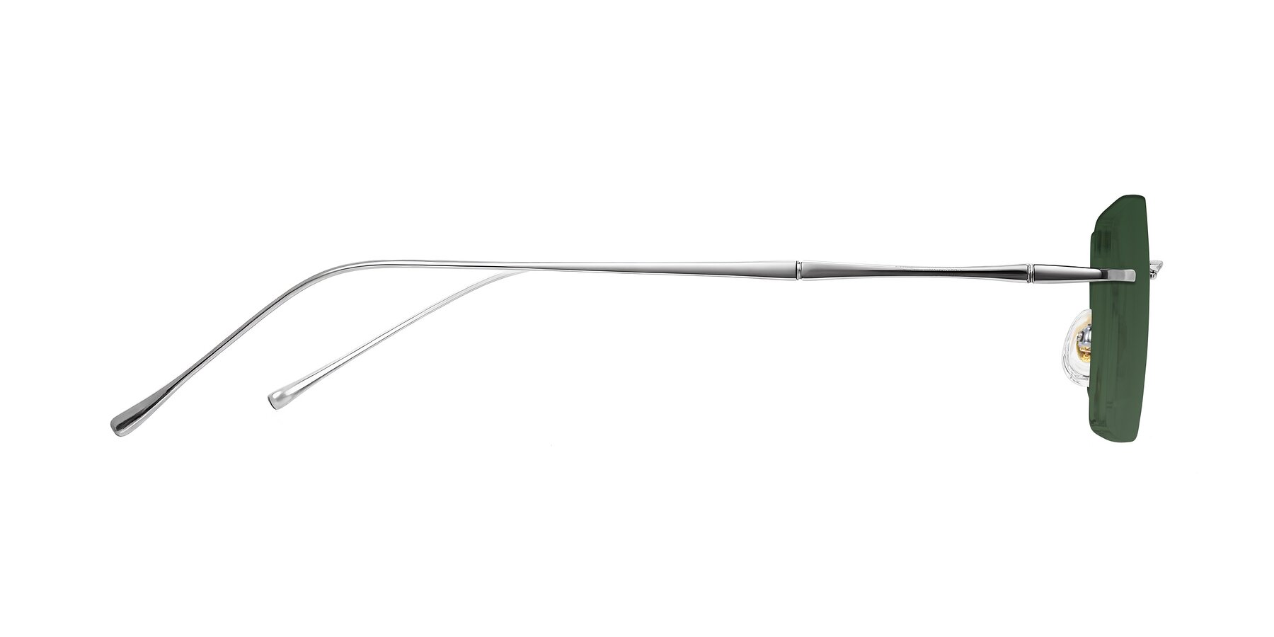 Side of Cartman in Silver with Green Tinted Lenses