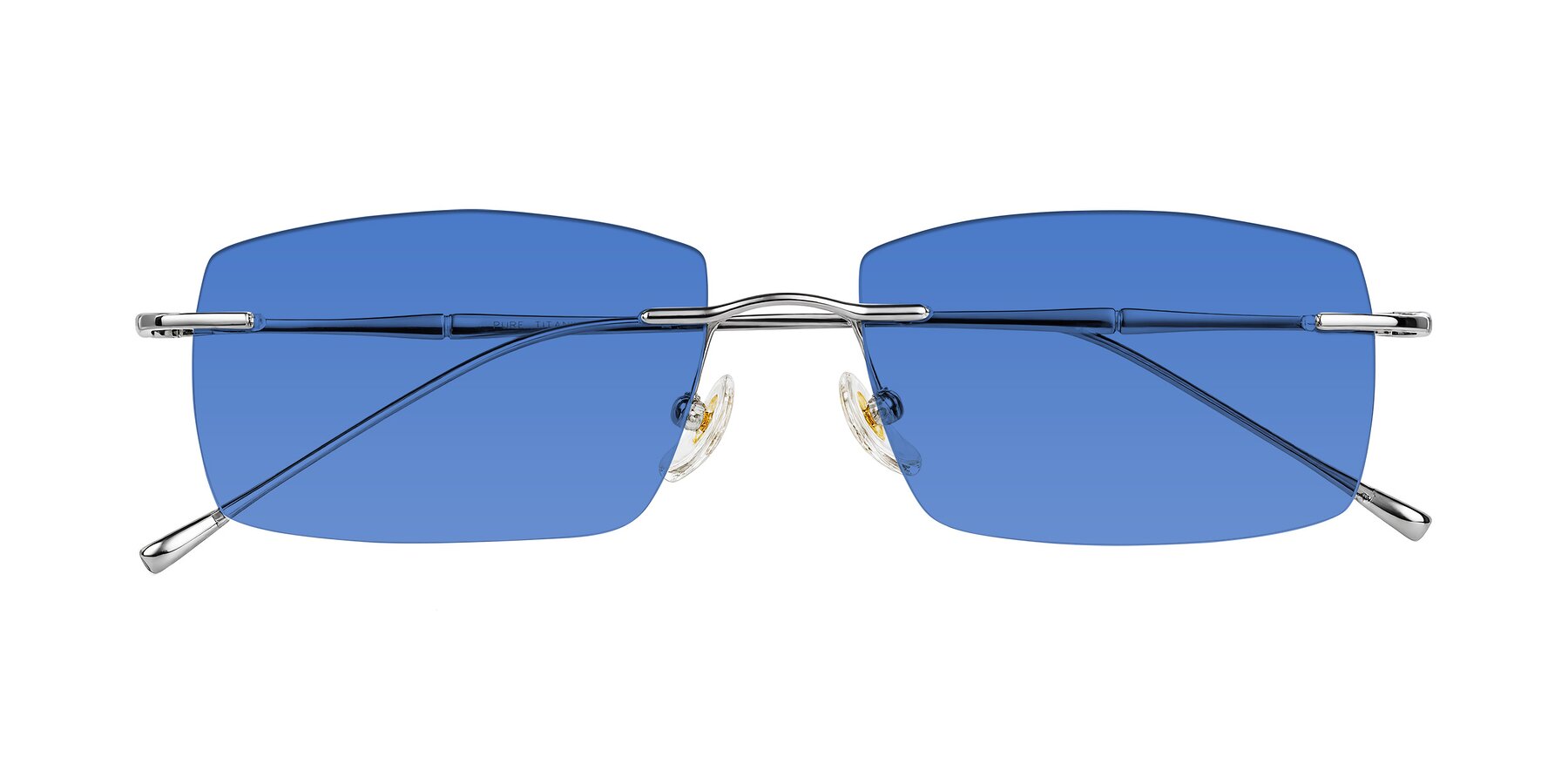 Folded Front of Cartman in Silver with Blue Tinted Lenses