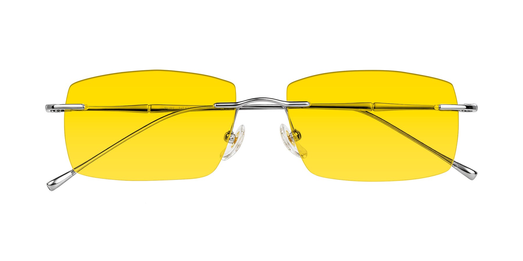 Folded Front of Cartman in Silver with Yellow Tinted Lenses