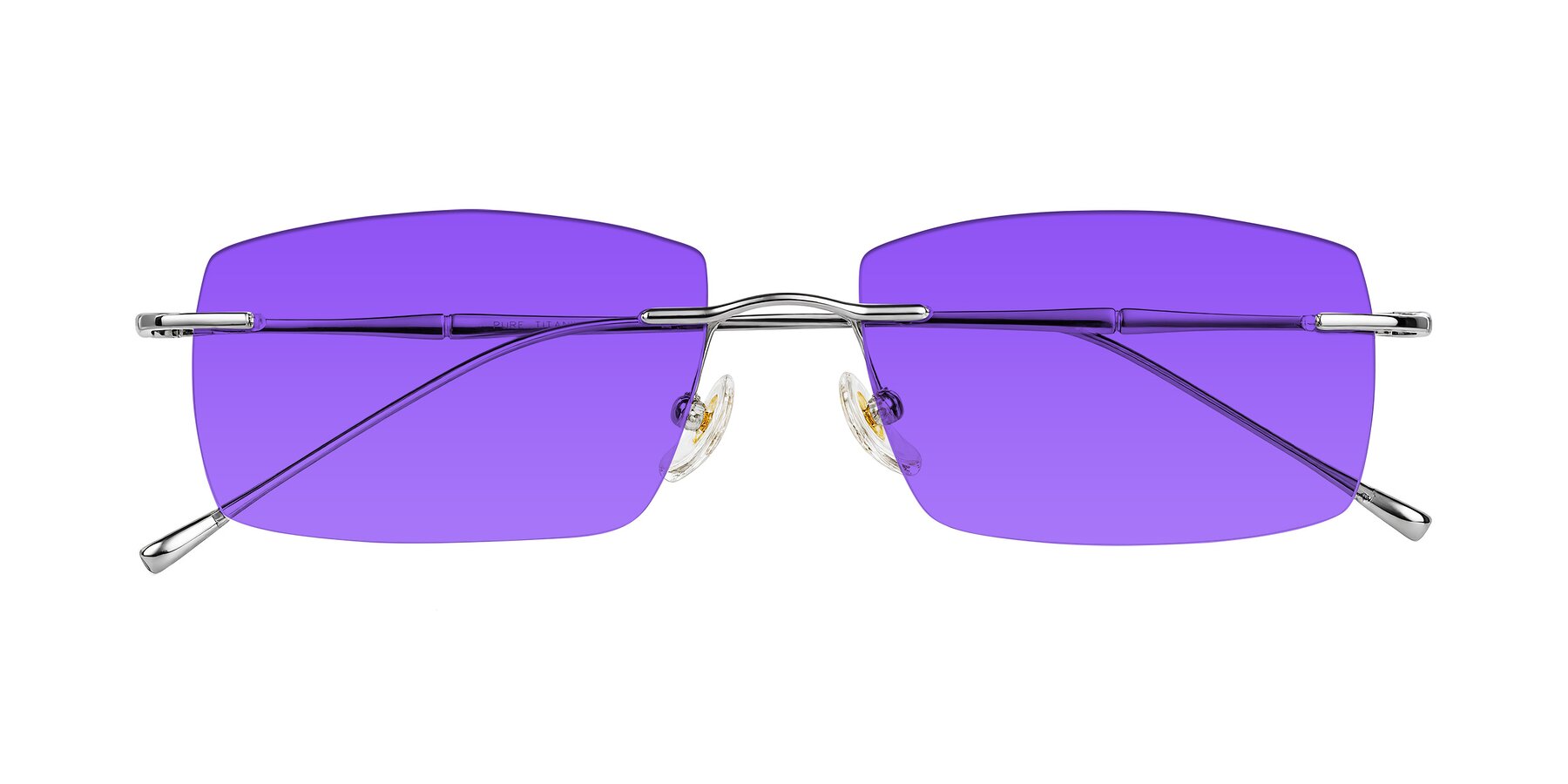 Folded Front of Cartman in Silver with Purple Tinted Lenses
