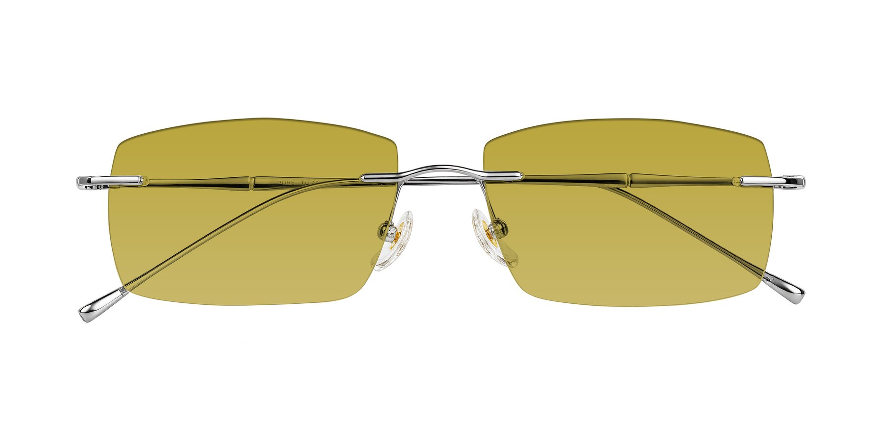 Folded Front of Cartman in Silver with Champagne Tinted Lenses