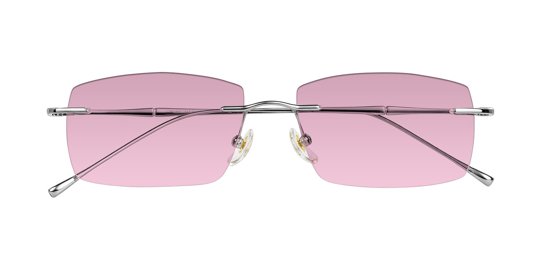 Folded Front of Cartman in Silver with Light Wine Tinted Lenses