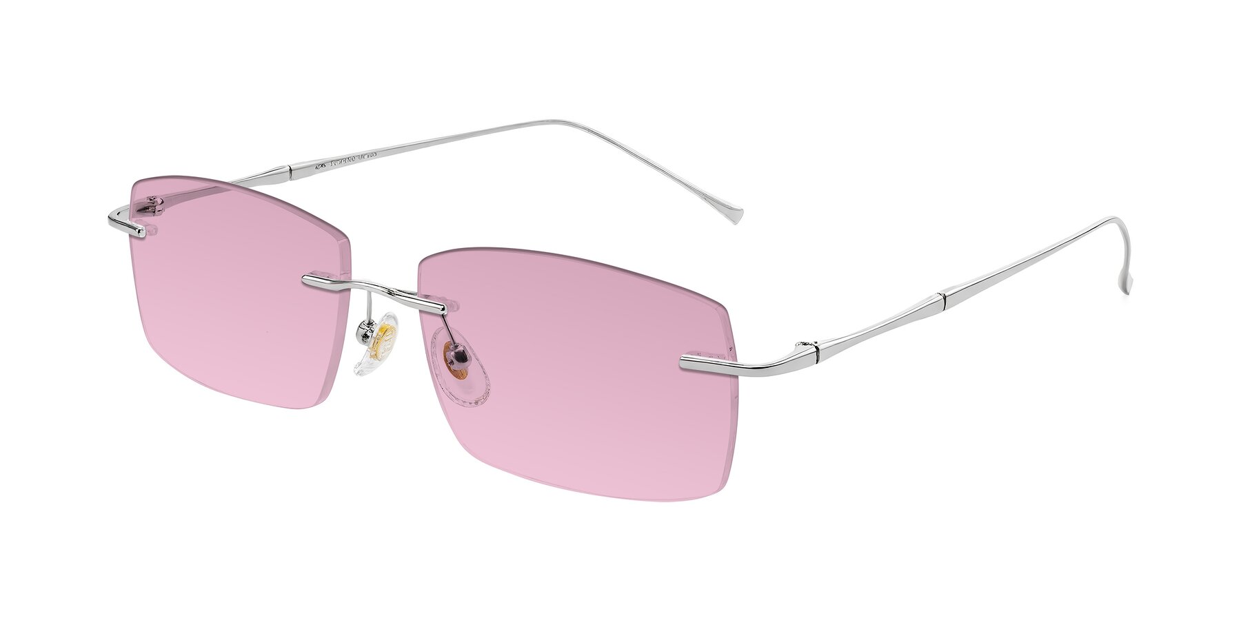 Angle of Cartman in Silver with Light Wine Tinted Lenses