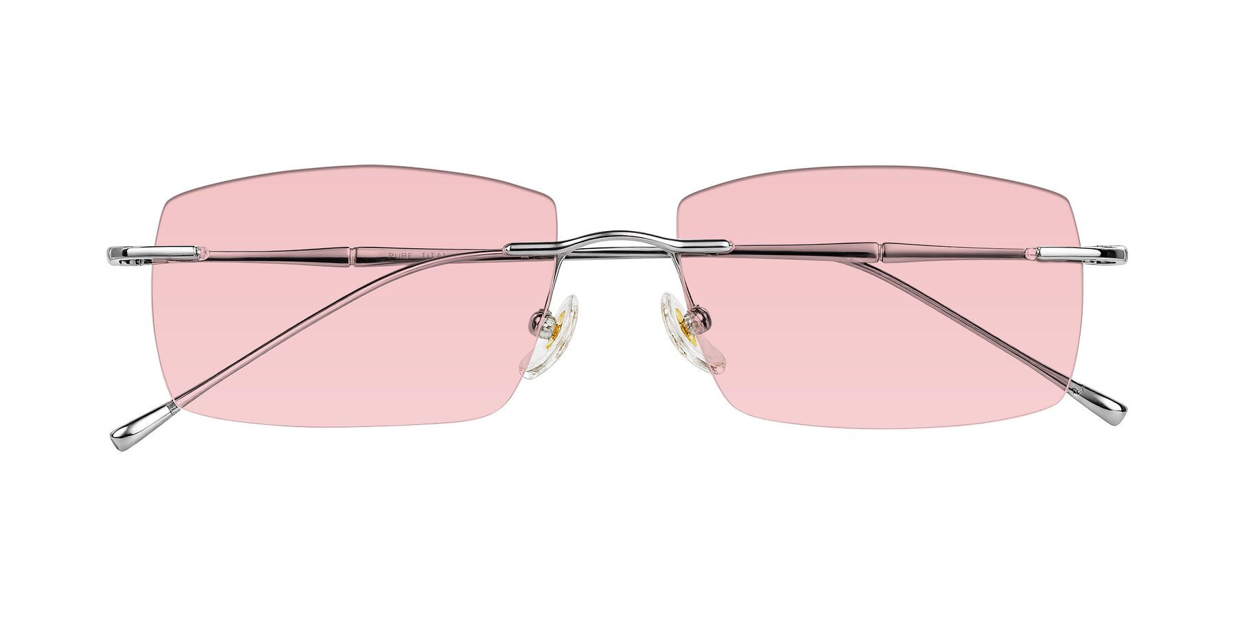 Folded Front of Cartman in Silver with Light Garnet Tinted Lenses