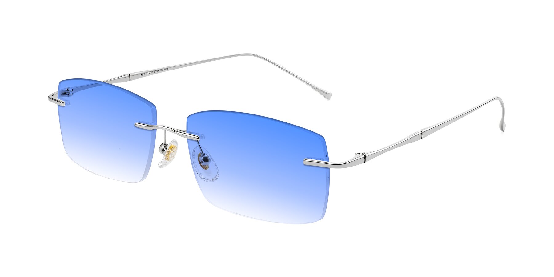 Angle of Cartman in Silver with Blue Gradient Lenses