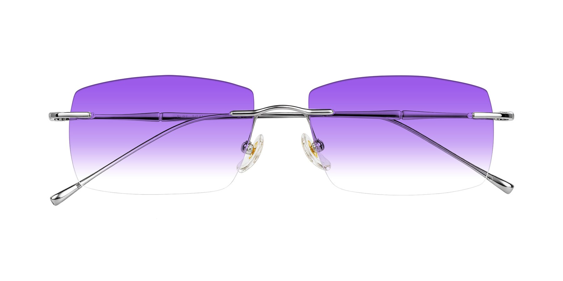 Folded Front of Cartman in Silver with Purple Gradient Lenses