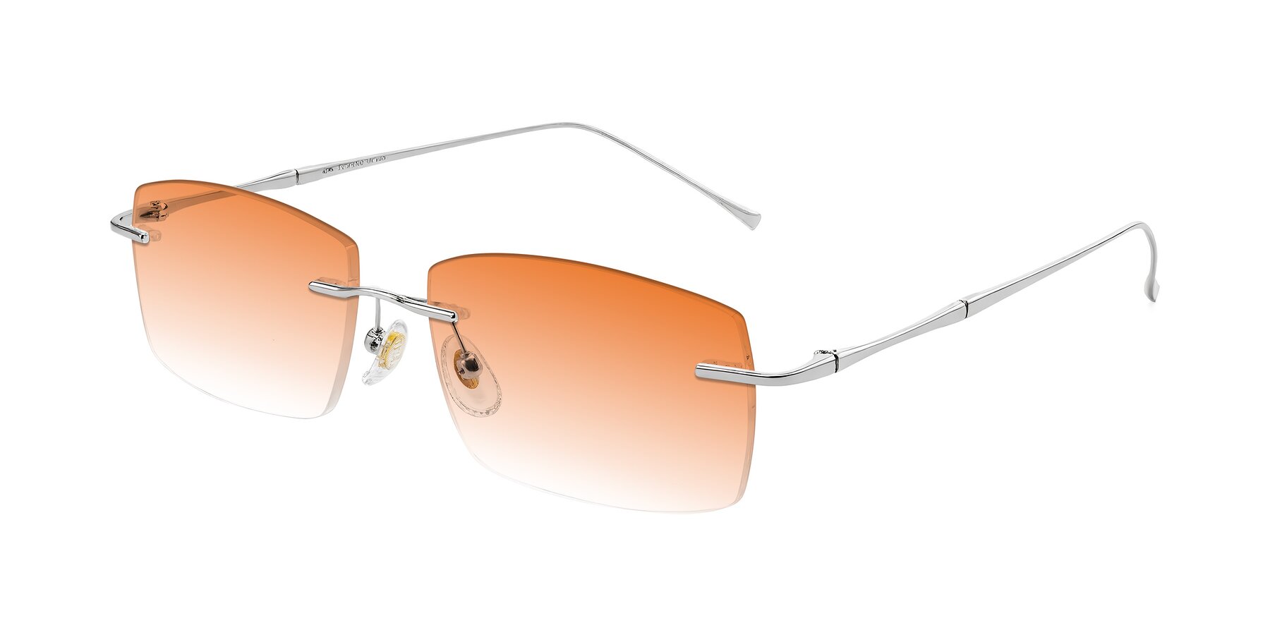 Angle of Cartman in Silver with Orange Gradient Lenses
