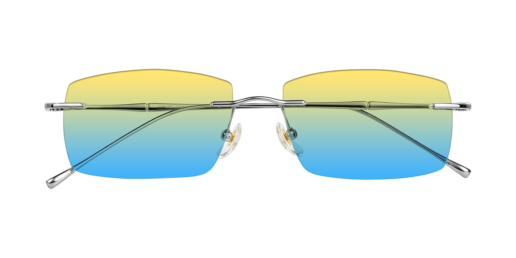 Folded Front of Cartman in Silver with Yellow / Blue Gradient Lenses