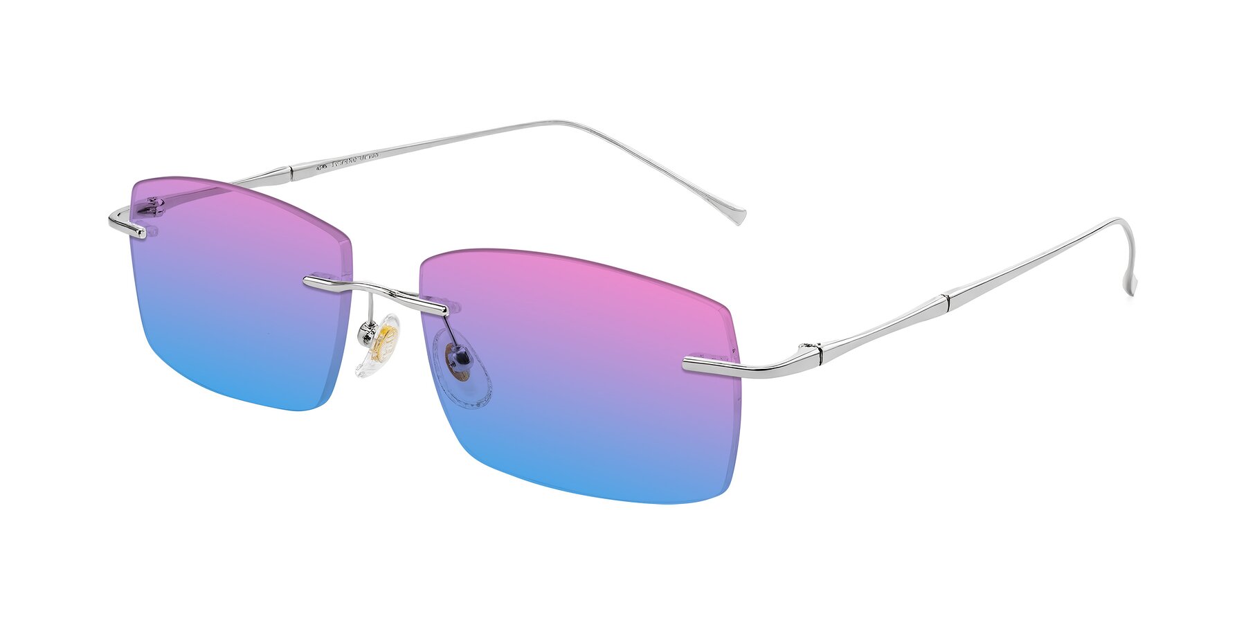 Angle of Cartman in Silver with Pink / Blue Gradient Lenses