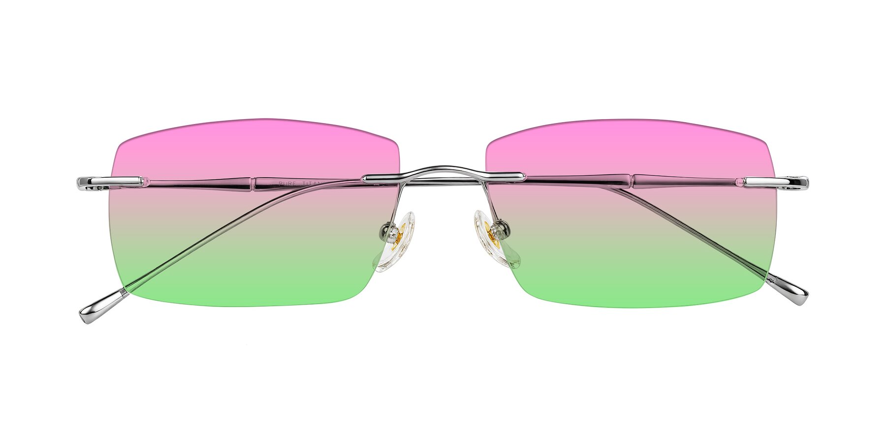 Folded Front of Cartman in Silver with Pink / Green Gradient Lenses