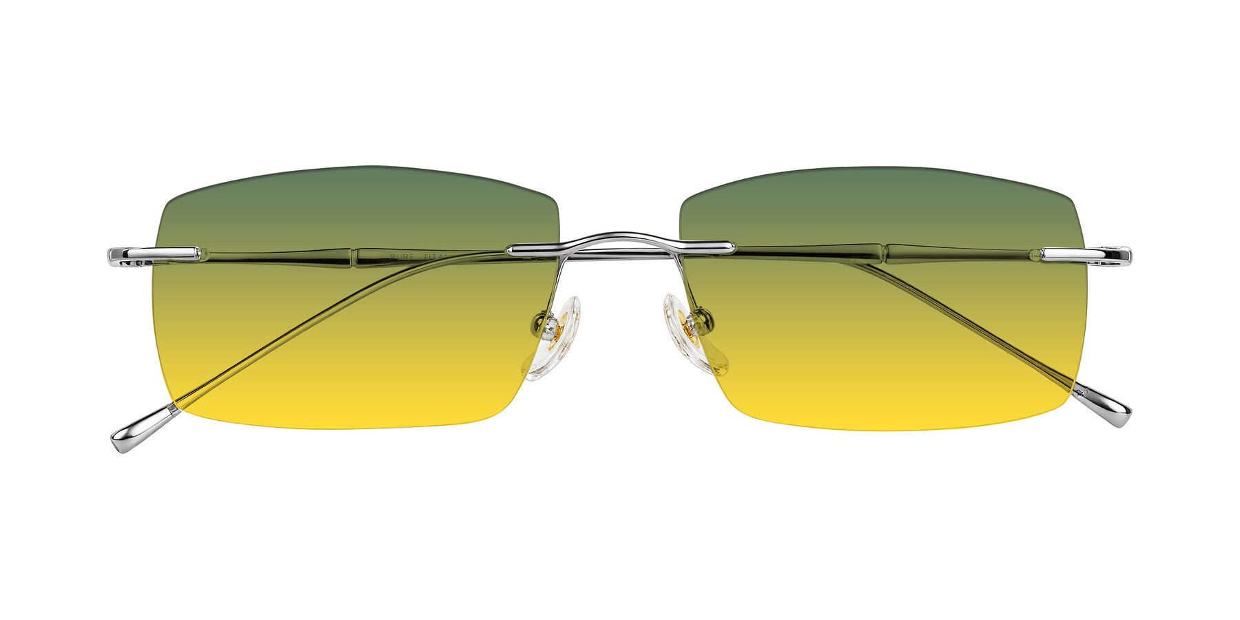 Folded Front of Cartman in Silver with Green / Yellow Gradient Lenses
