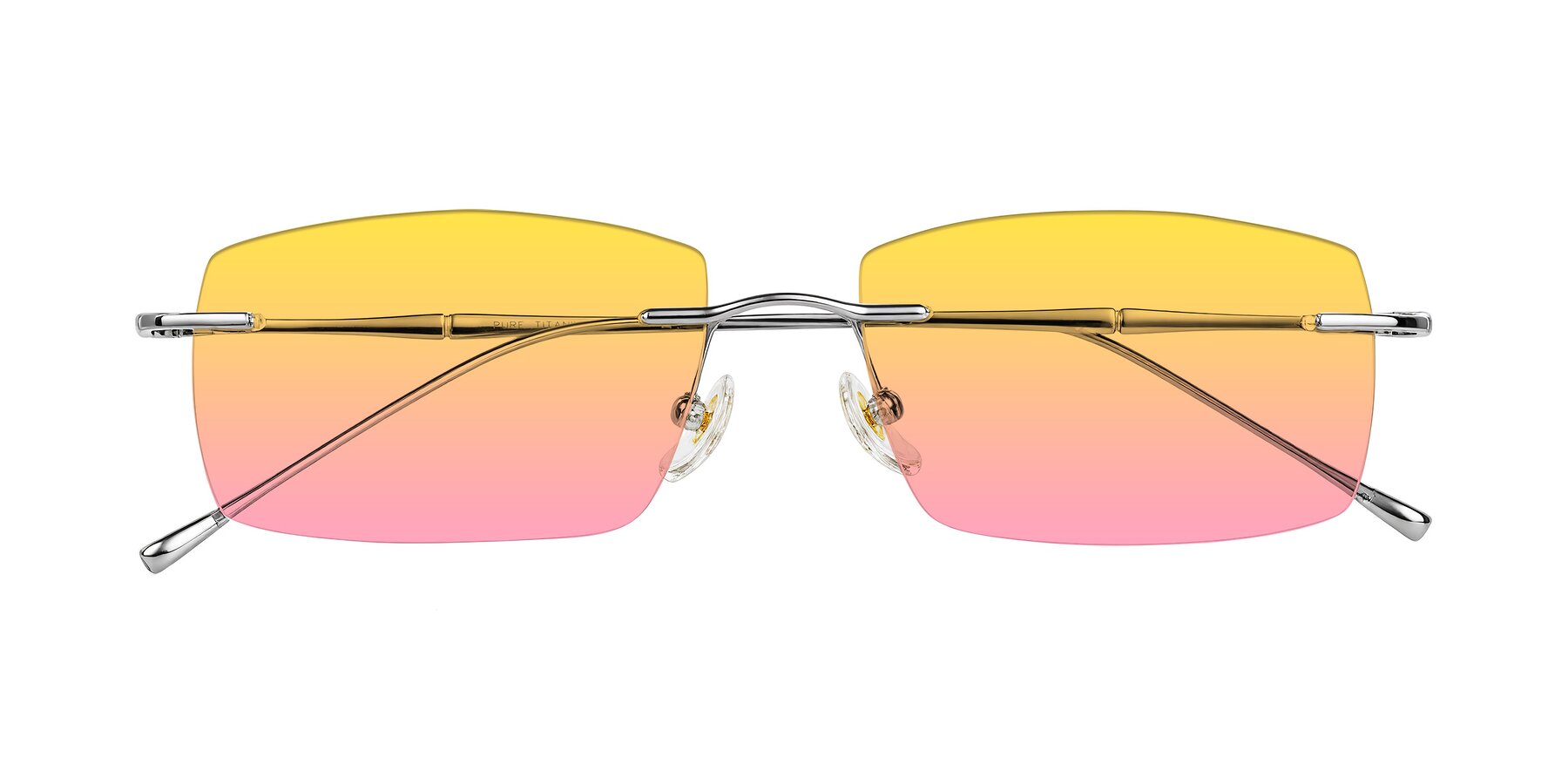 Folded Front of Cartman in Silver with Yellow / Pink Gradient Lenses