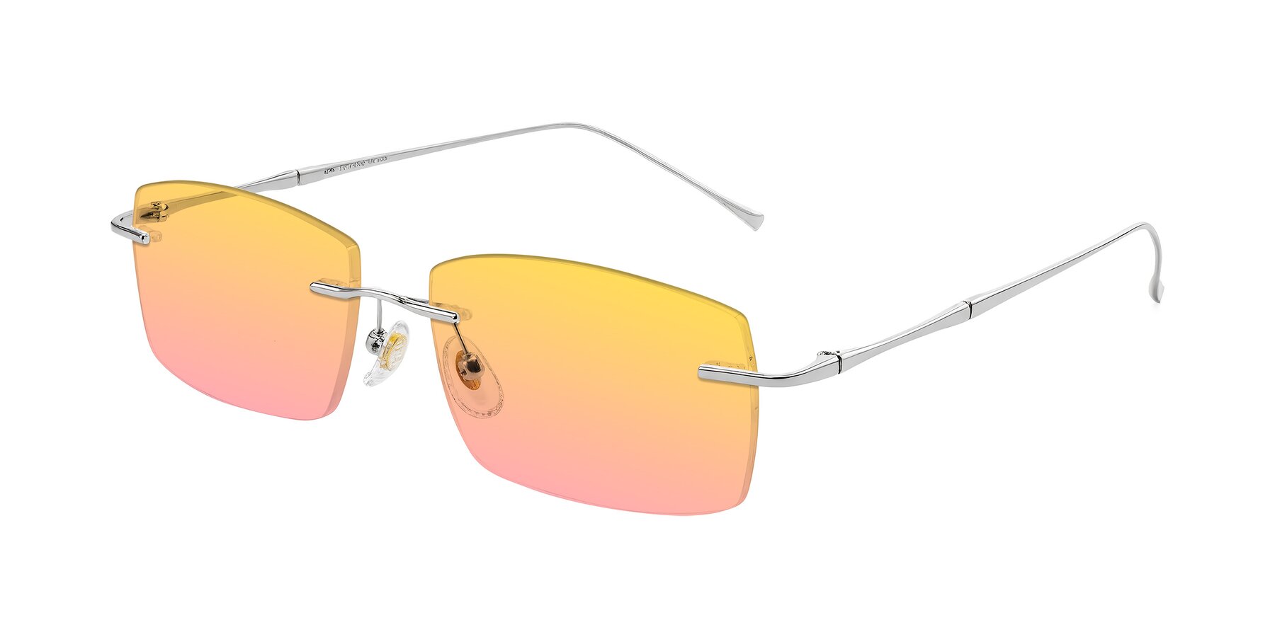 Angle of Cartman in Silver with Yellow / Pink Gradient Lenses