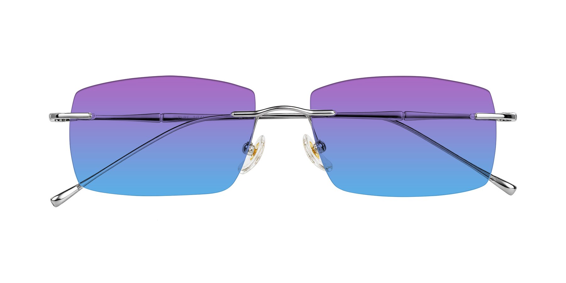 Folded Front of Cartman in Silver with Purple / Blue Gradient Lenses