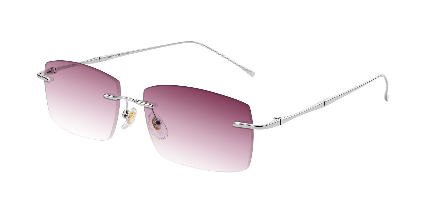 Angle of Cartman in Silver with Wine Gradient Lenses