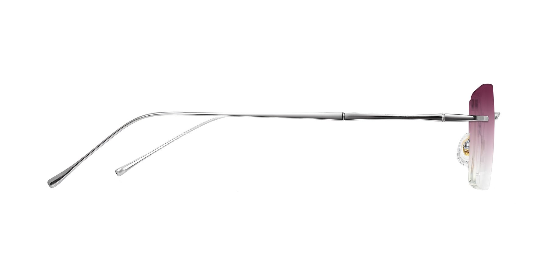 Side of Cartman in Silver with Wine Gradient Lenses