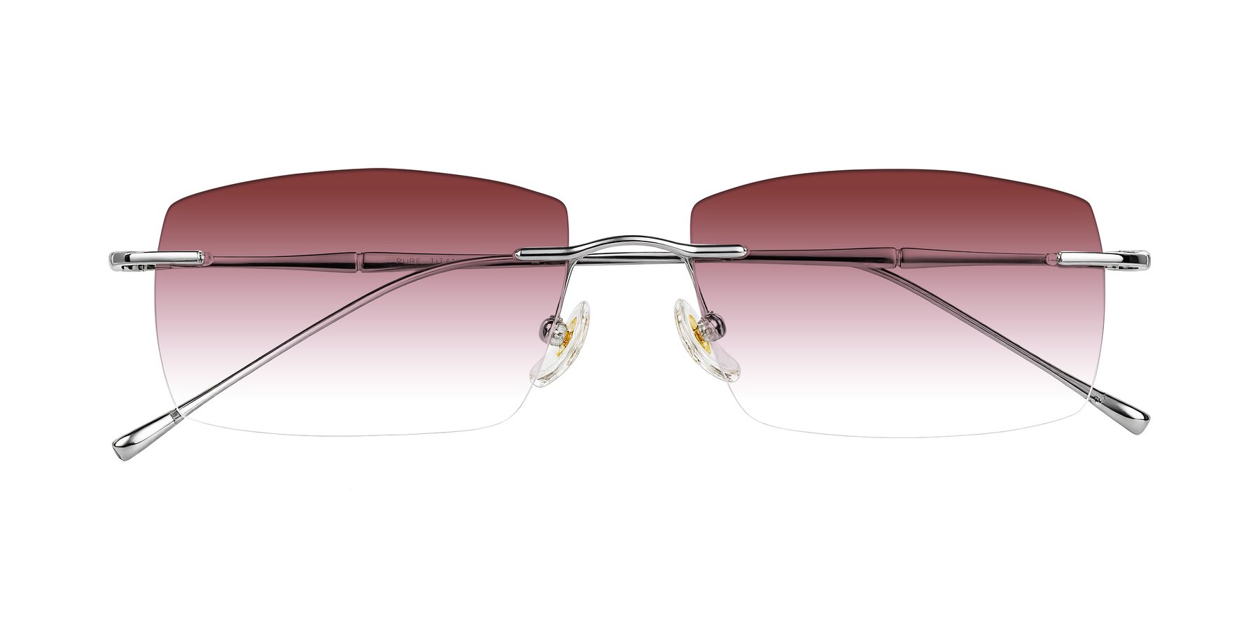 Folded Front of Cartman in Silver with Garnet Gradient Lenses