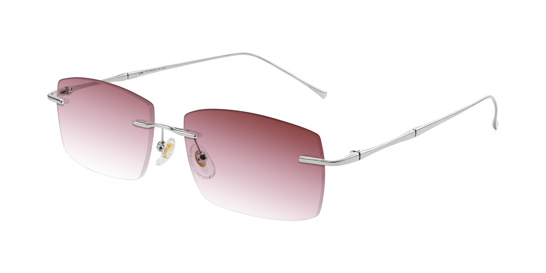 Angle of Cartman in Silver with Garnet Gradient Lenses