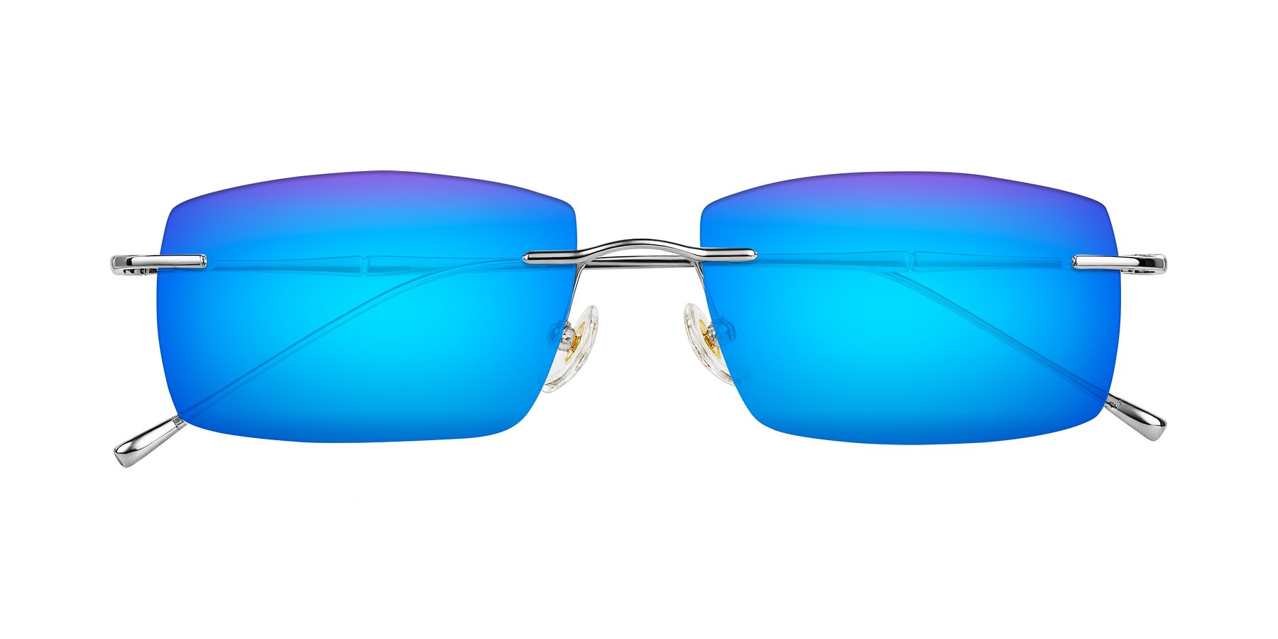 Folded Front of Cartman in Silver with Blue Mirrored Lenses