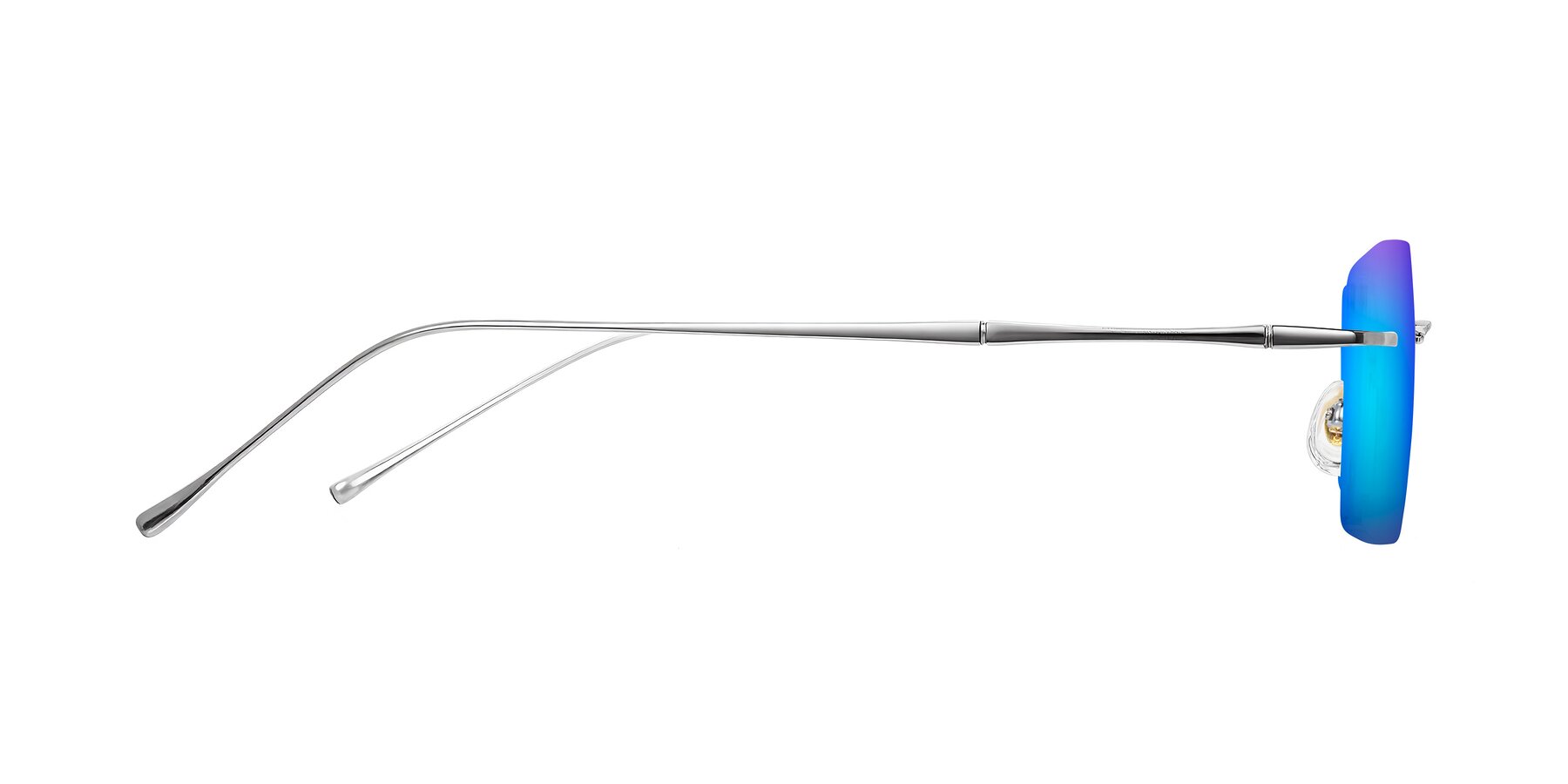 Side of Cartman in Silver with Blue Mirrored Lenses